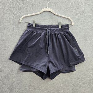 Gymshark Women‎ Activewear Shorts S Dark Gray Running Shorts Logo Polyester